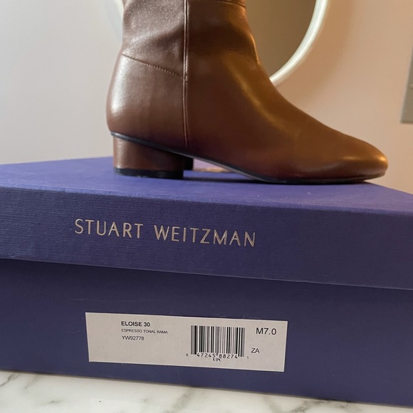 Rare Leather Stuart Weitzman Eloise 30 Leather Boot - 7 - Picture 3 of 4